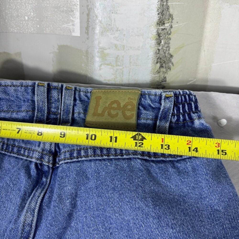 Lee Women's Mom Jeans Blue Denim Elastic Waist High Waisted 5-Pocket 6 Medium‎ - Picture 14 of 16